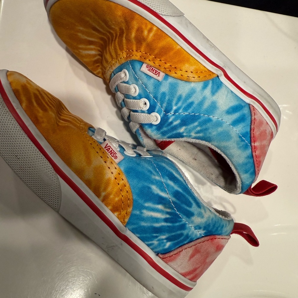 Masters Kids Tie-Dye Sneakers - Blue, Yellow, and Red